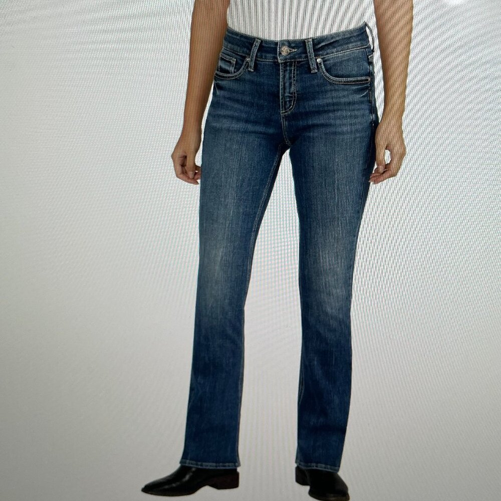 Silver Jeans Co. Elyse Comfort Fit Mid Rise Bootcut Jeans Size W29 L33
